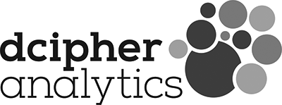 Dcipher analytics logo in grey