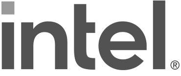 Intel logo in grey
