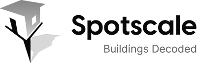 Spotscale logo in black and grey