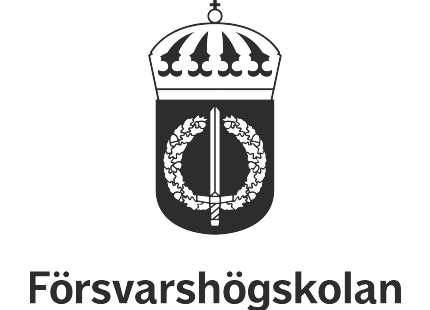 Logo Försvarshögskolan in greyscale